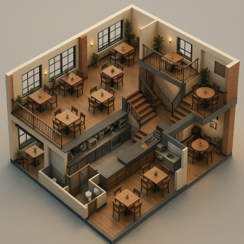 ( Multiple Floor Restaurants, Cafés & Hotels ) Real-Time QR Menu Management